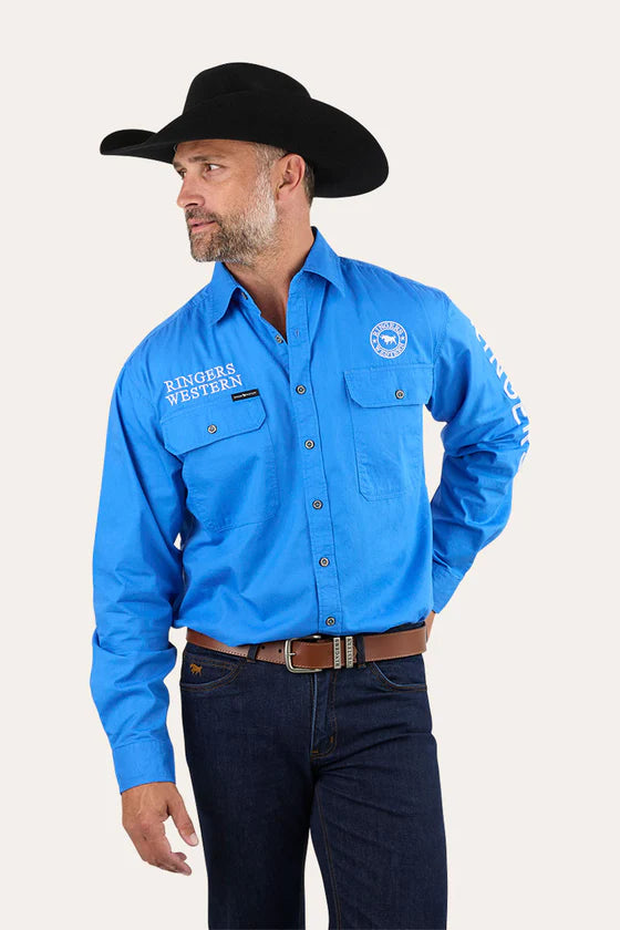 Hawkeye Mens Full Button Work Shirt
