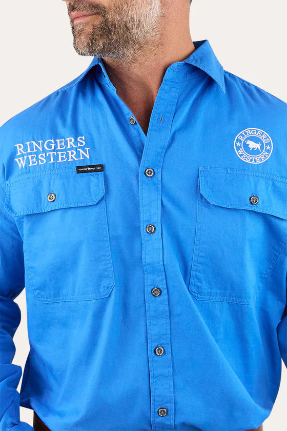Hawkeye Mens Full Button Work Shirt