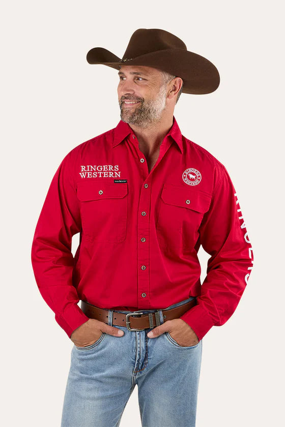 Hawkeye Mens Full Button Work Shirt