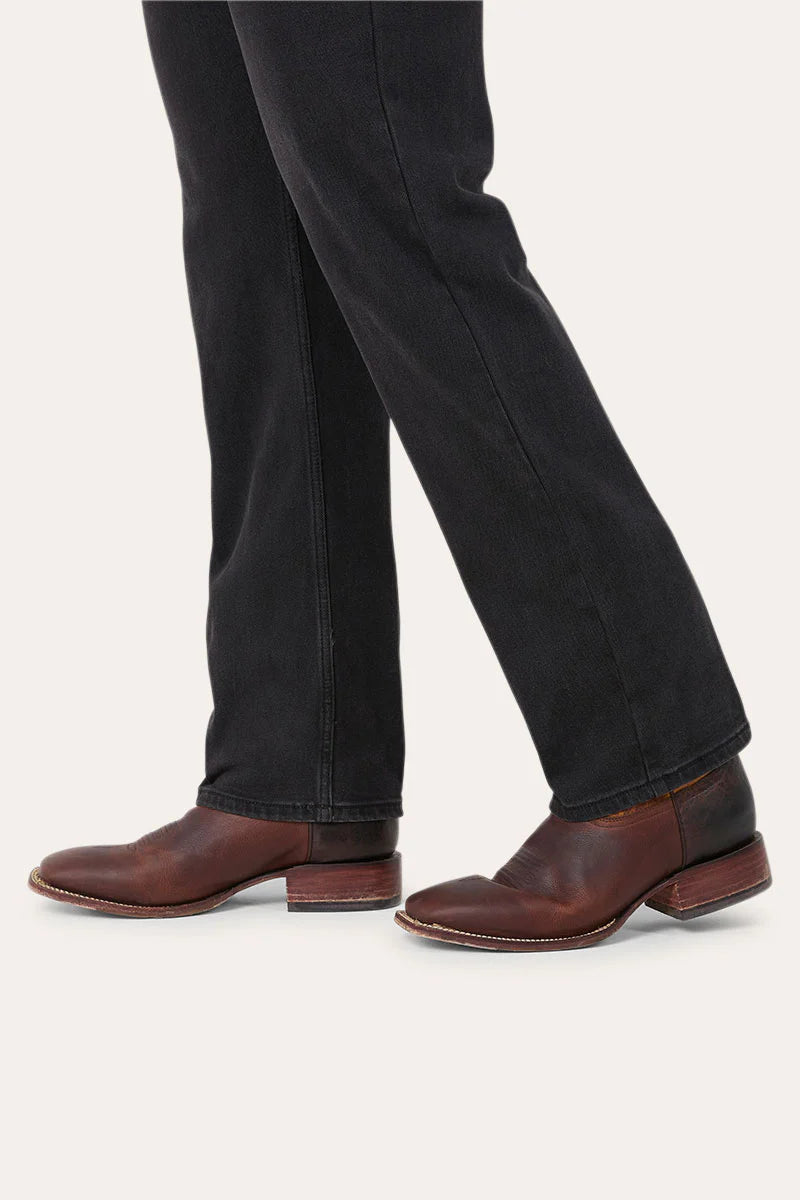 Muster Mens Slim Straight Fit Mid Rise Jeans