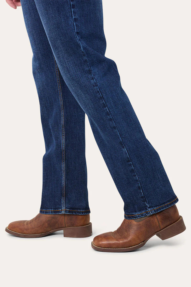 Muster Mens Slim Straight Fit Mid Rise Jeans
