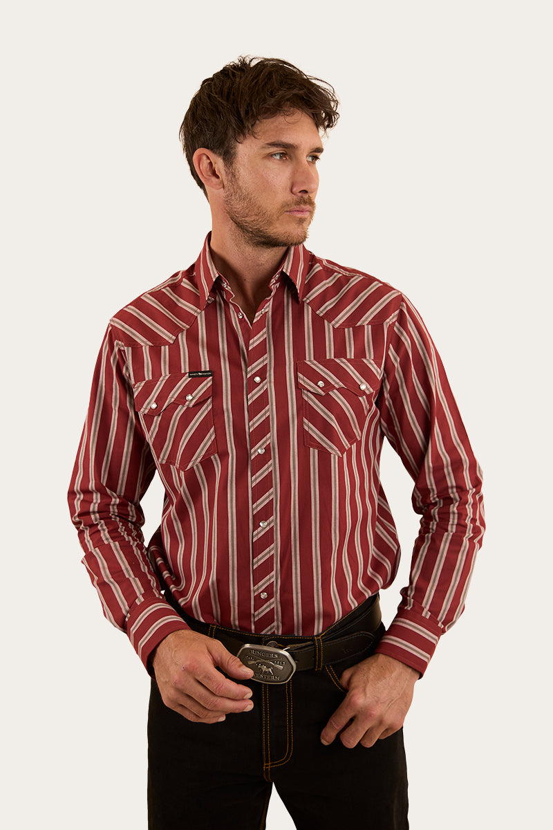 Mapleton Mens Western Shirt Stripe