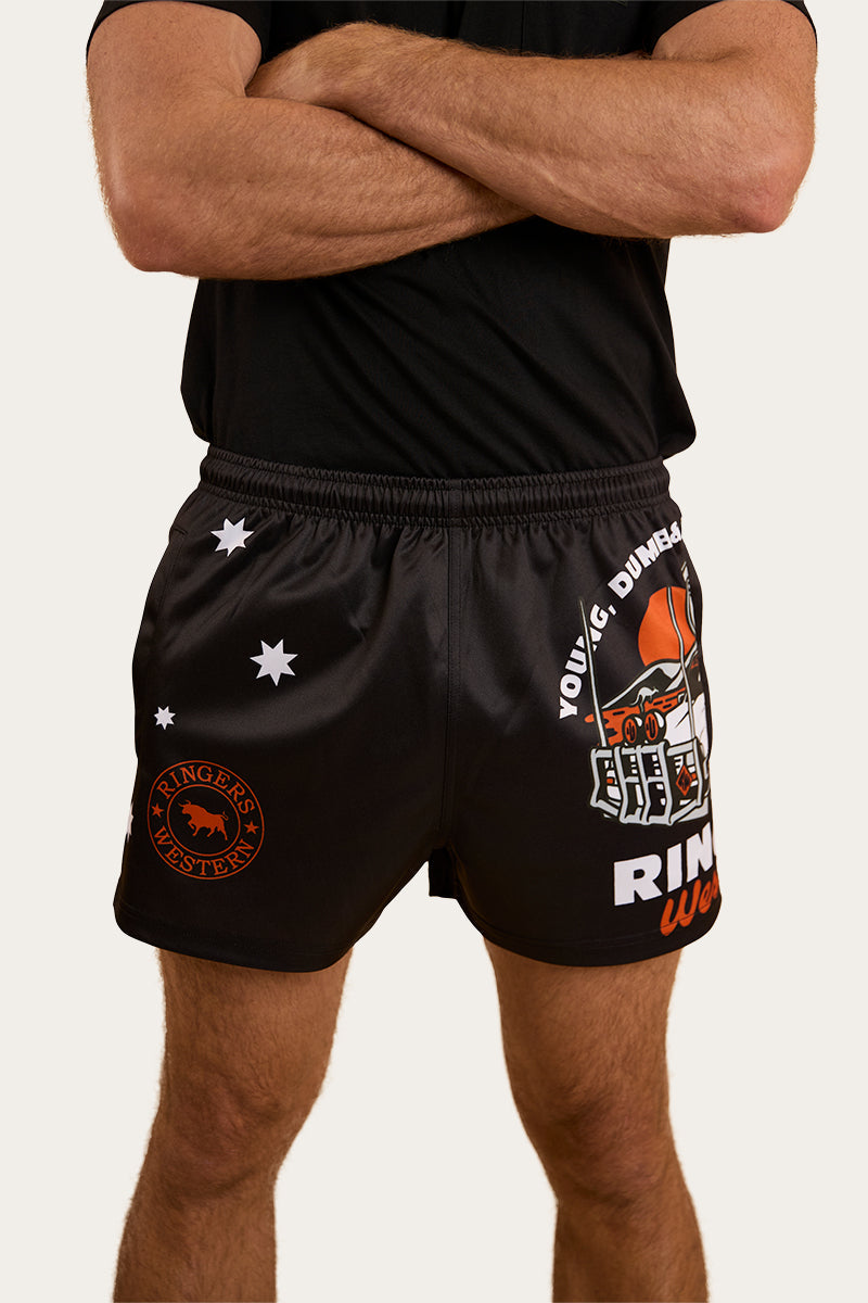 Young and Dumb Mens Footy Short