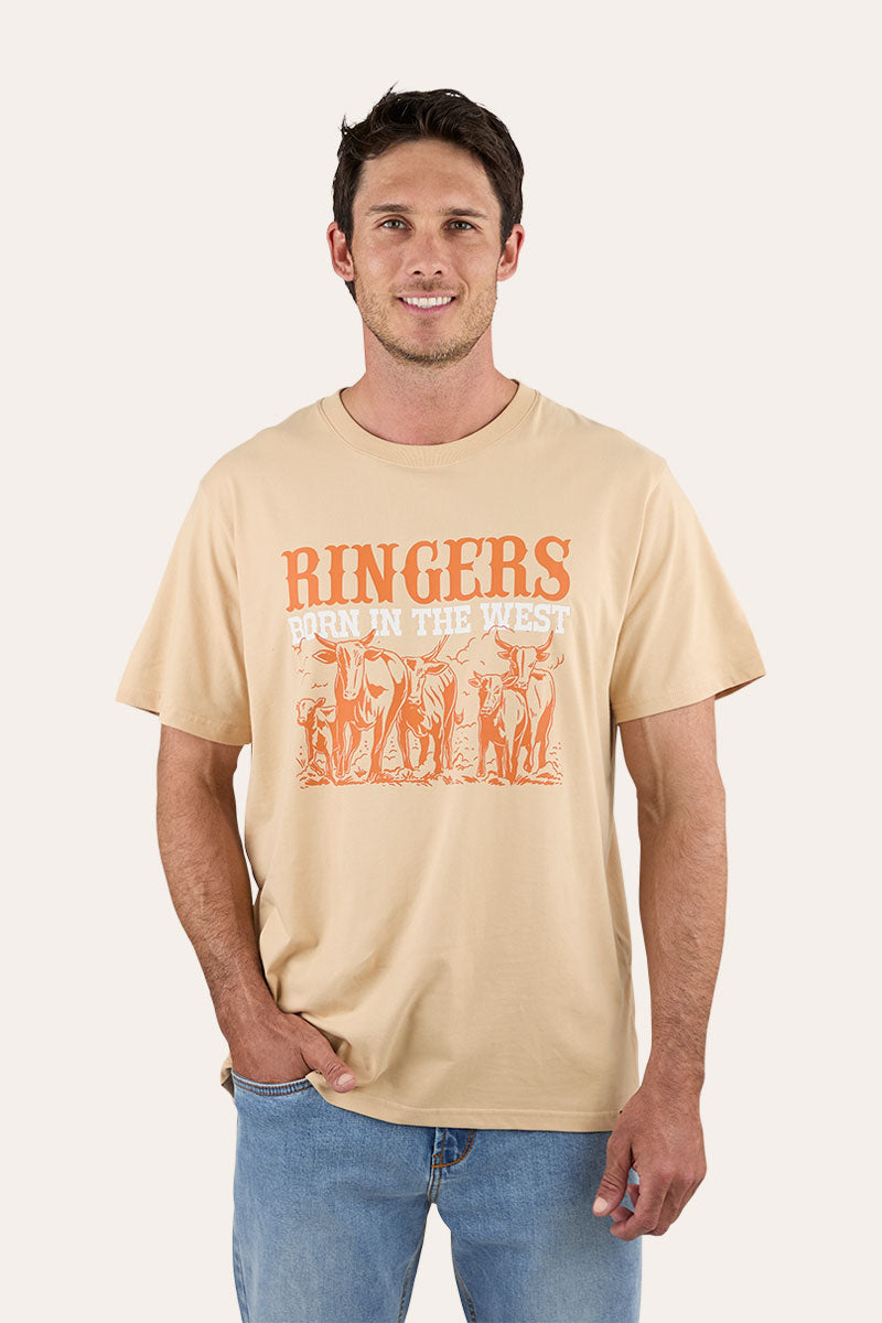 Born In The West Mens Loose Fit T Shirt
