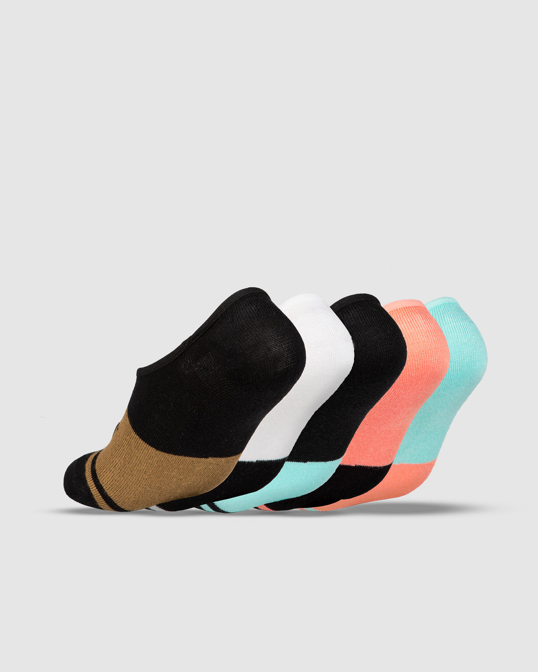 LADIES SOCKS - 5 PACK BAMBOO INVISIBLE - EQUIP