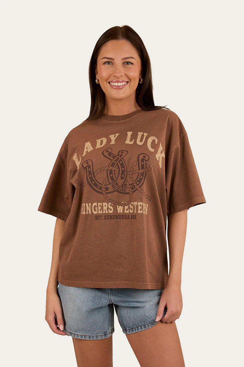 Lady Luck Womens Oversized T Shirt