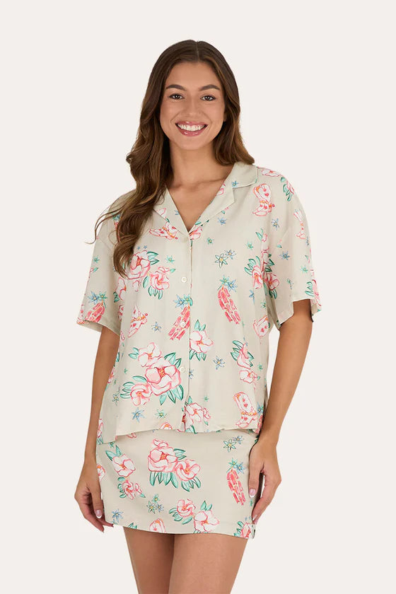 Last Dance Button Womens Down Shirt