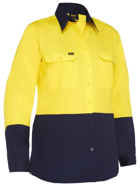 Womens Cool Lightweight Hi Vis Drill Shirt