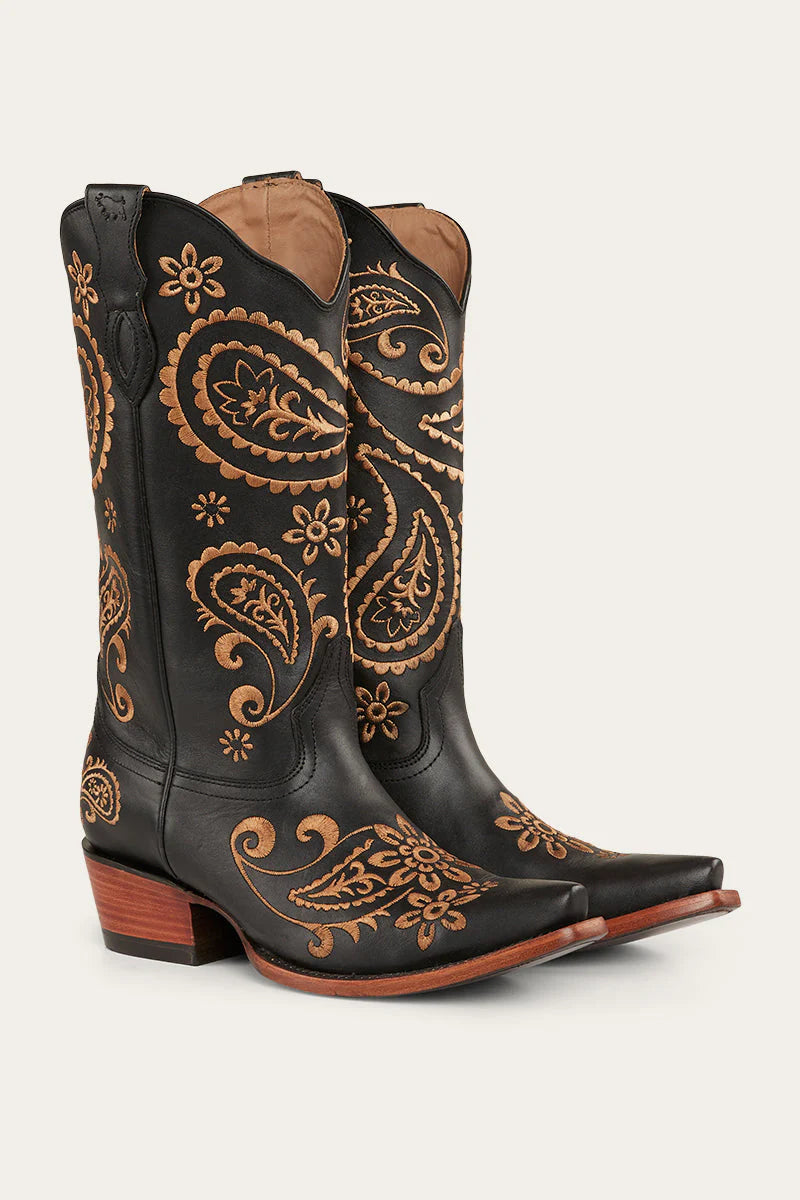 Olivia Womens Cuban Heel Western Boot