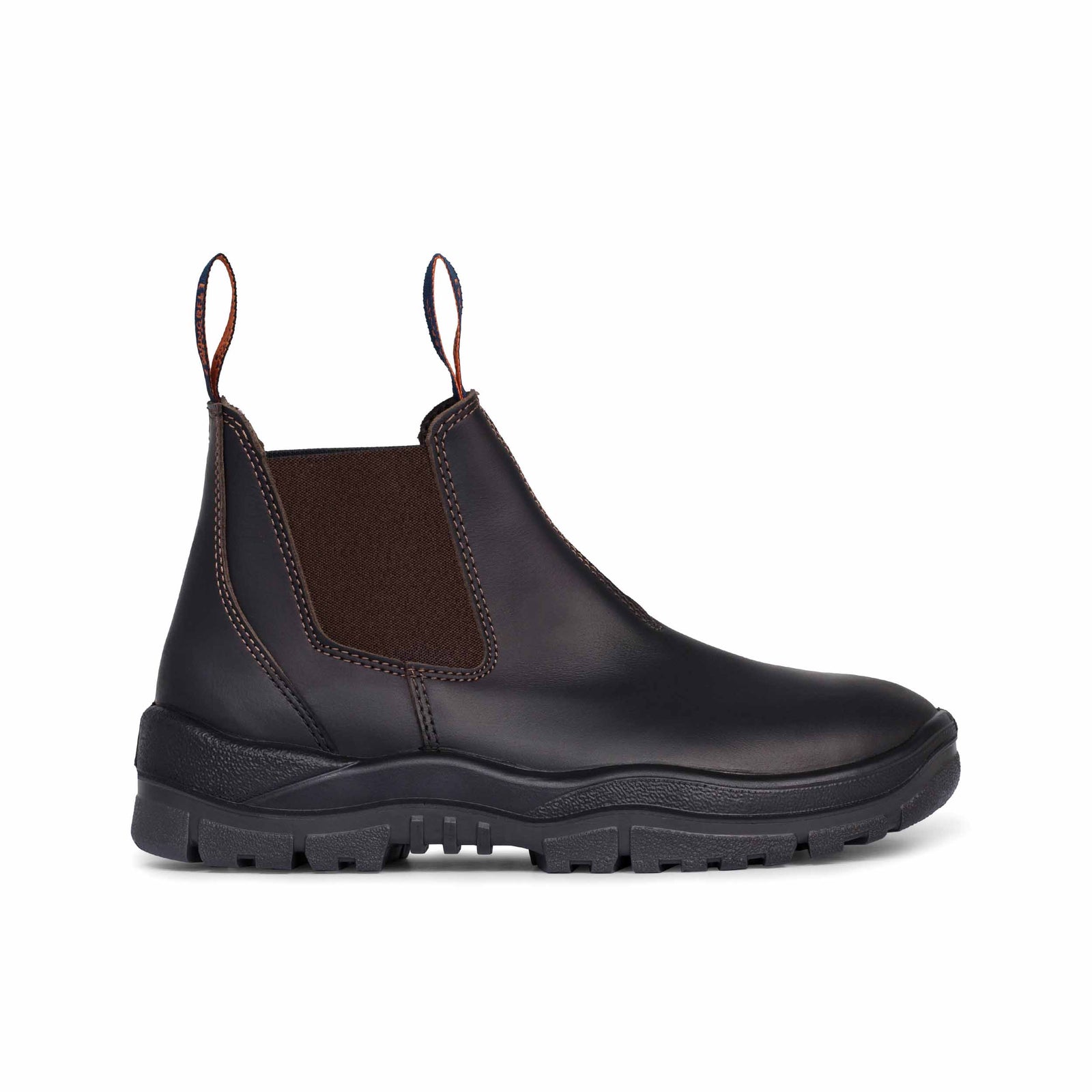 Claret Oil Kip V-cut Non-safety Elastic Sided Boot