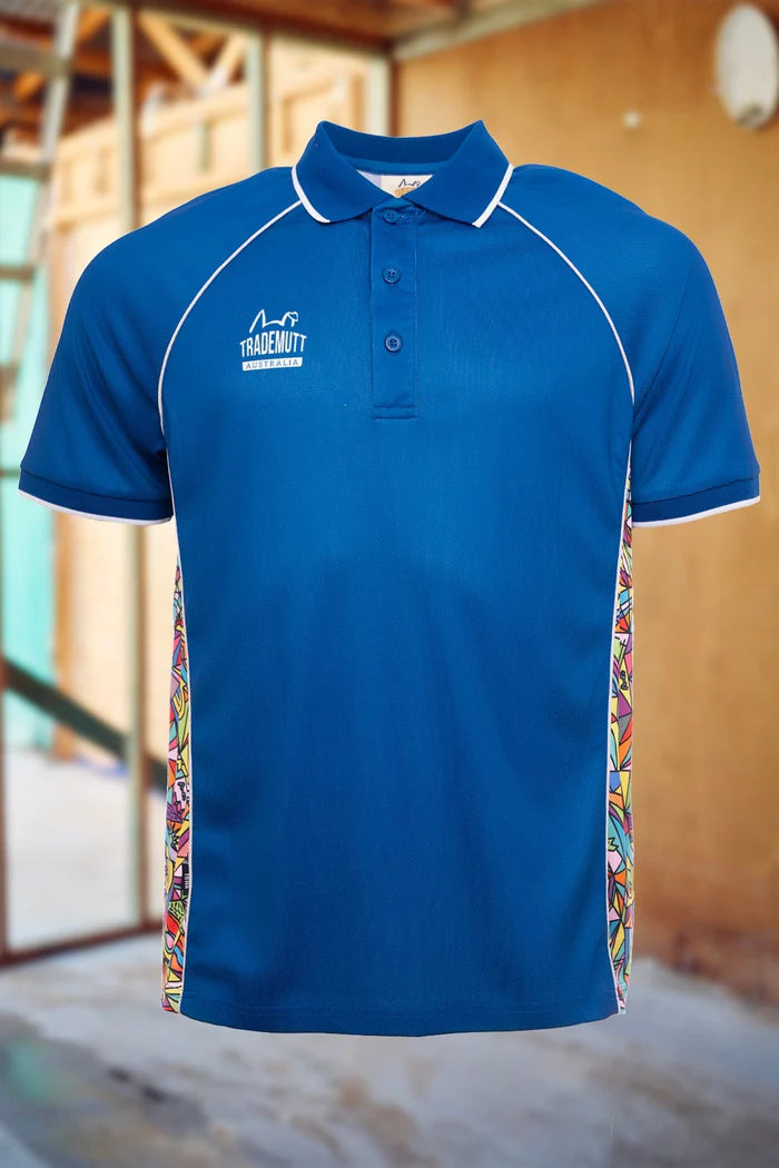 Unisex RPET Bonza Blue Polo