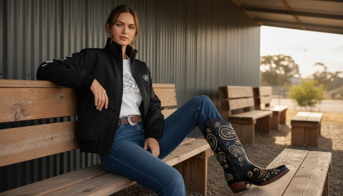 Olivia Womens Cuban Heel Western Boot