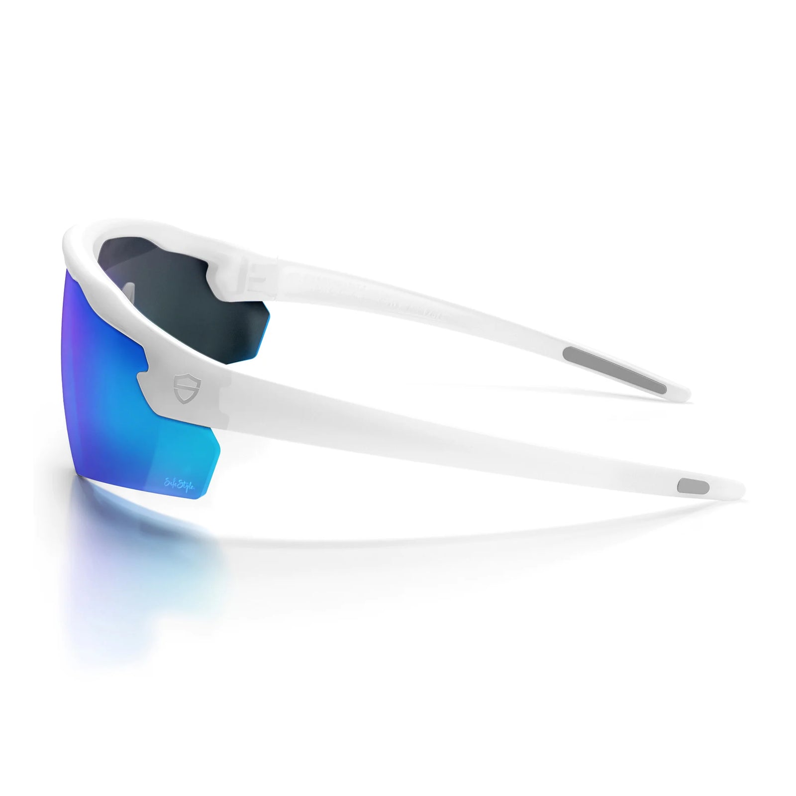 Phantoms matte white frame reflectors blue lens