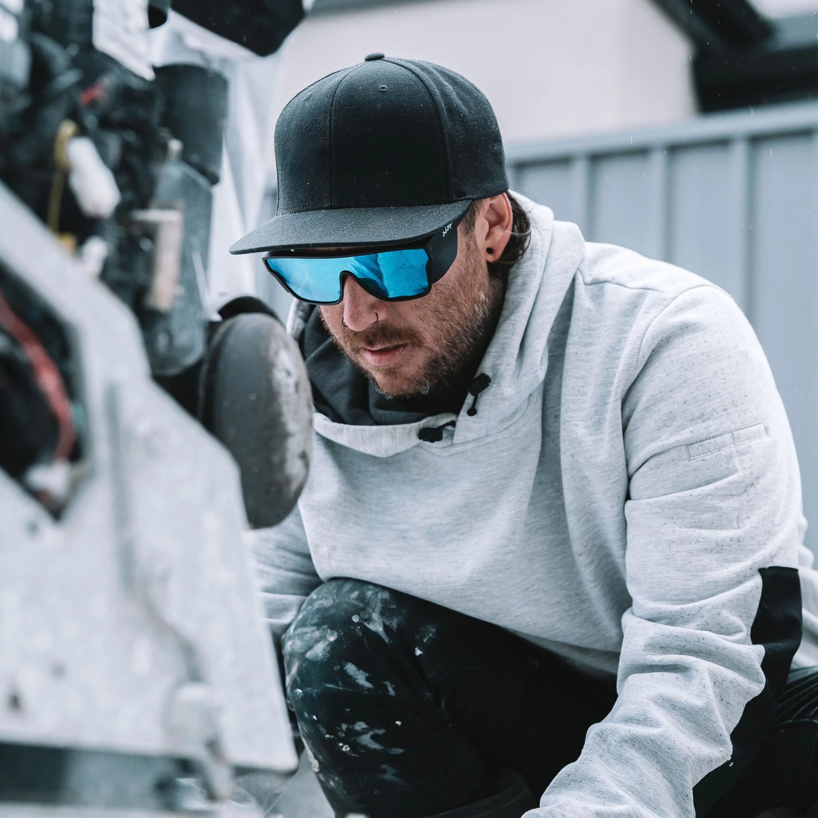 Primes Matte Black Frame Reflectors Blue Lens