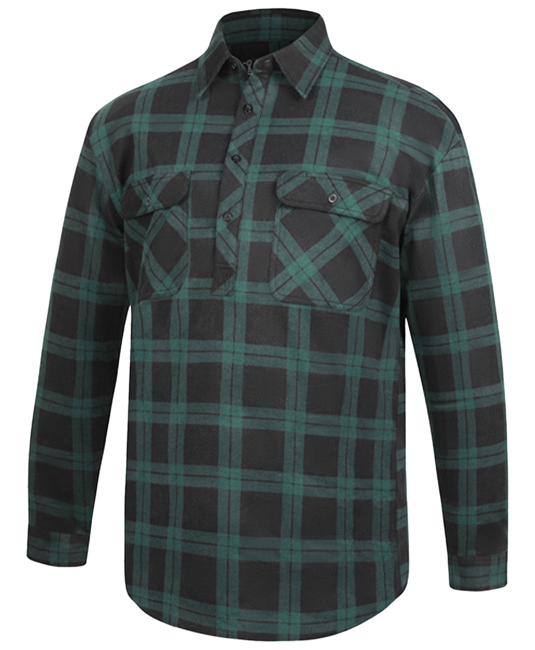 Flannelette Shirt Mens Closed Front