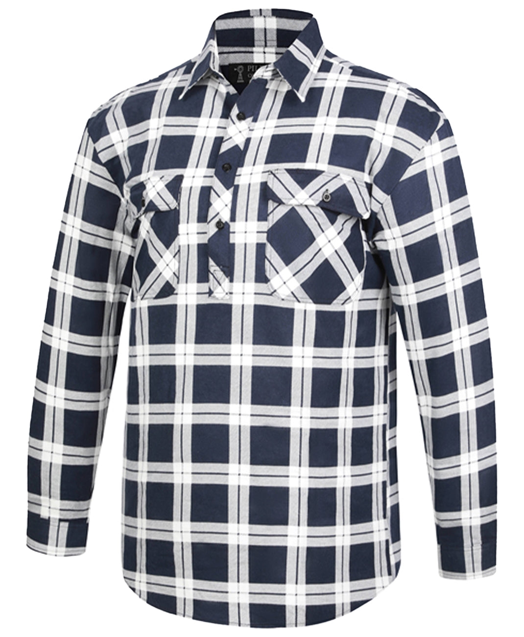 Flannelette Shirt Mens Closed Front