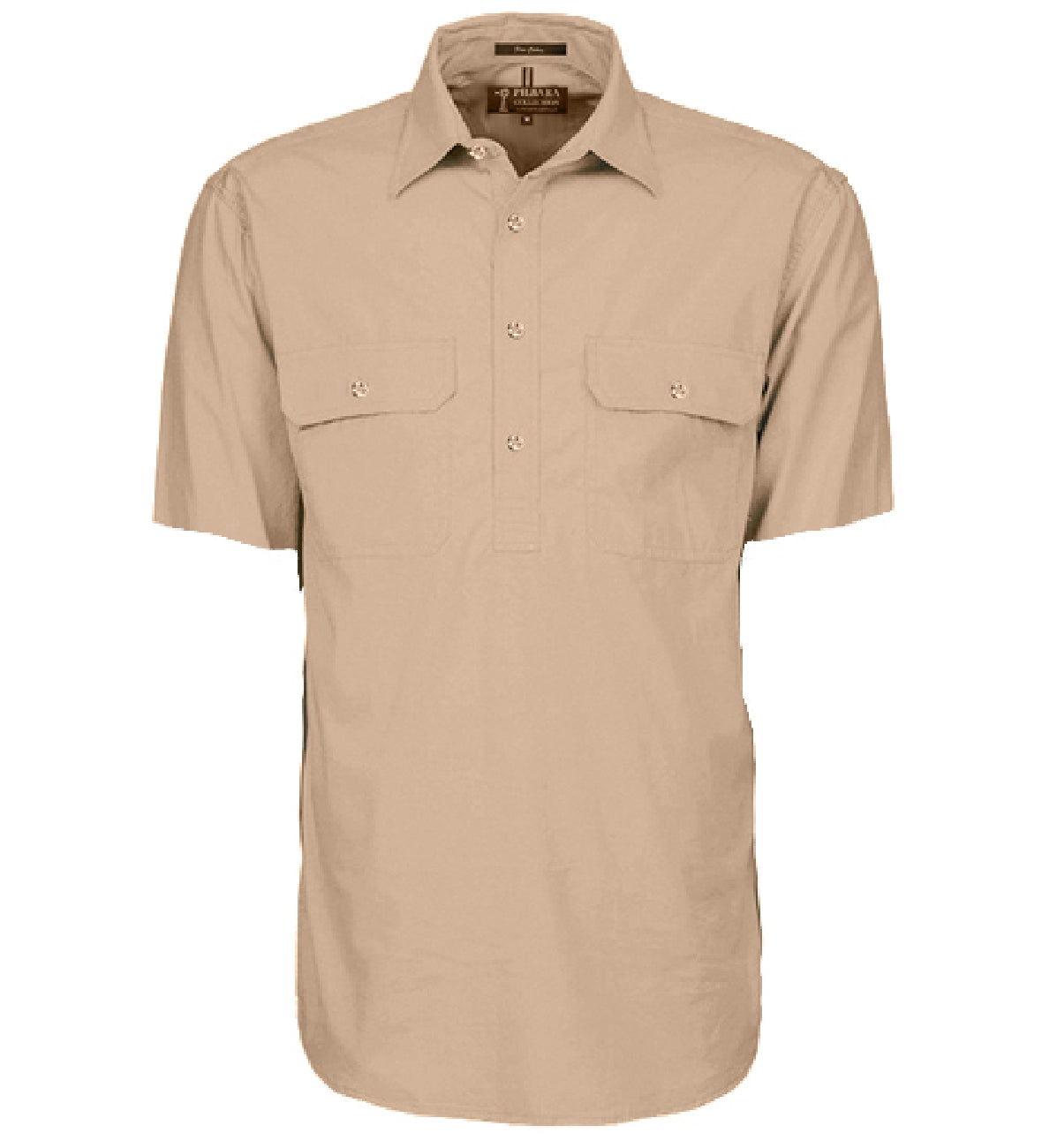 Mens Pilbara Closed Front S/S Shirt