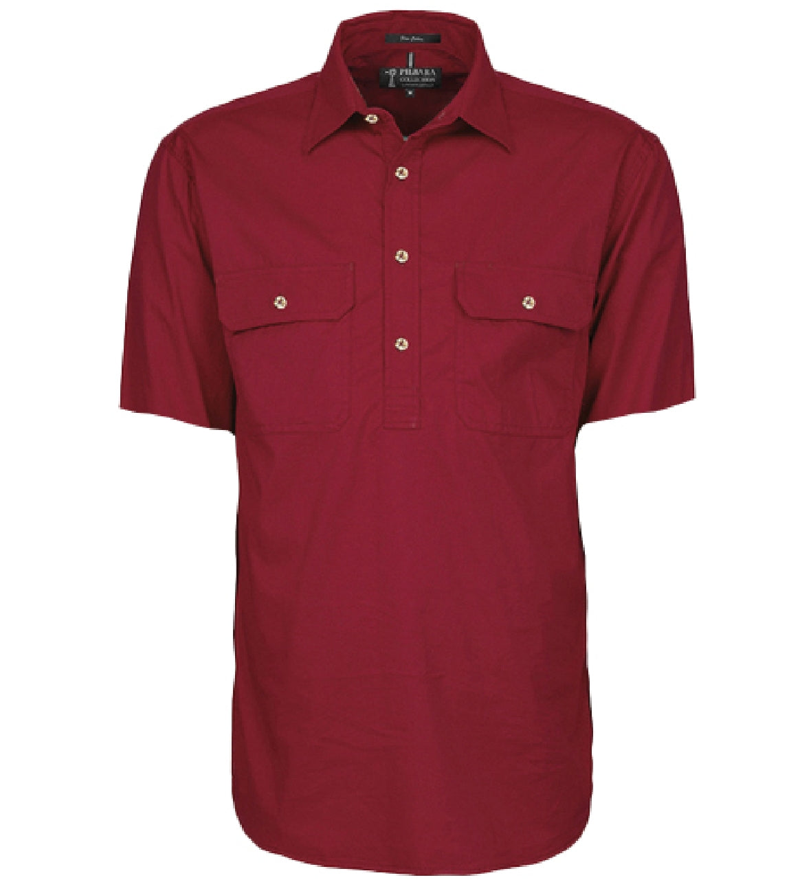 Mens Pilbara Closed Front S/S Shirt