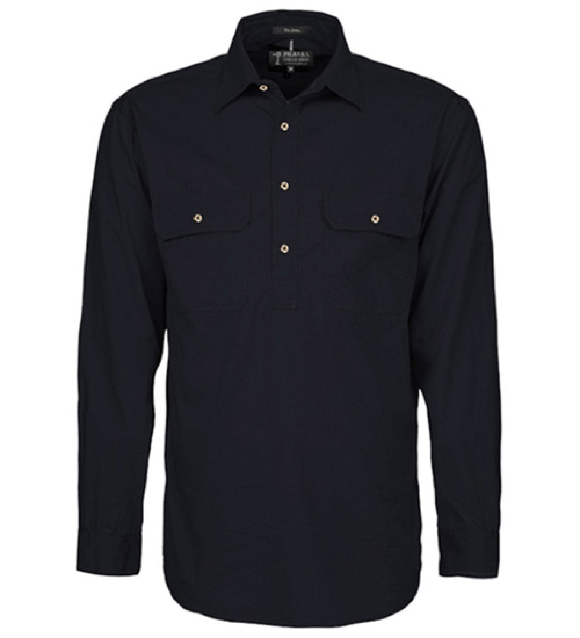 Mens Pilbara Closed Front L/S Shirt