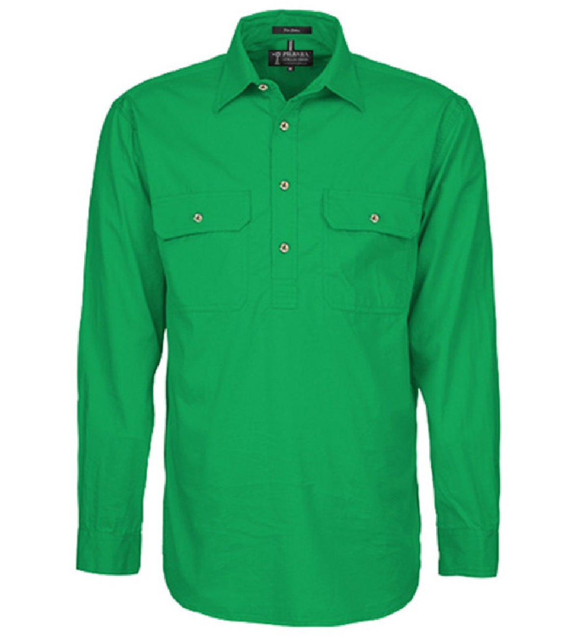 Mens Pilbara Closed Front L/S Shirt