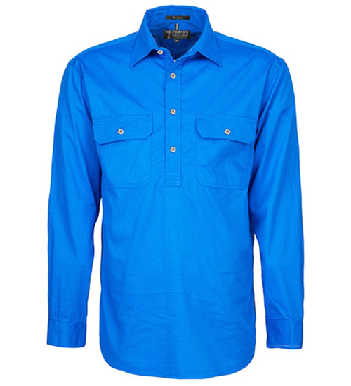 Mens Pilbara Closed Front L/S Shirt