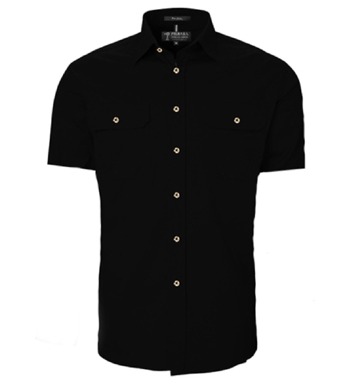 Mens Pilbara Open Front S/S Shirt