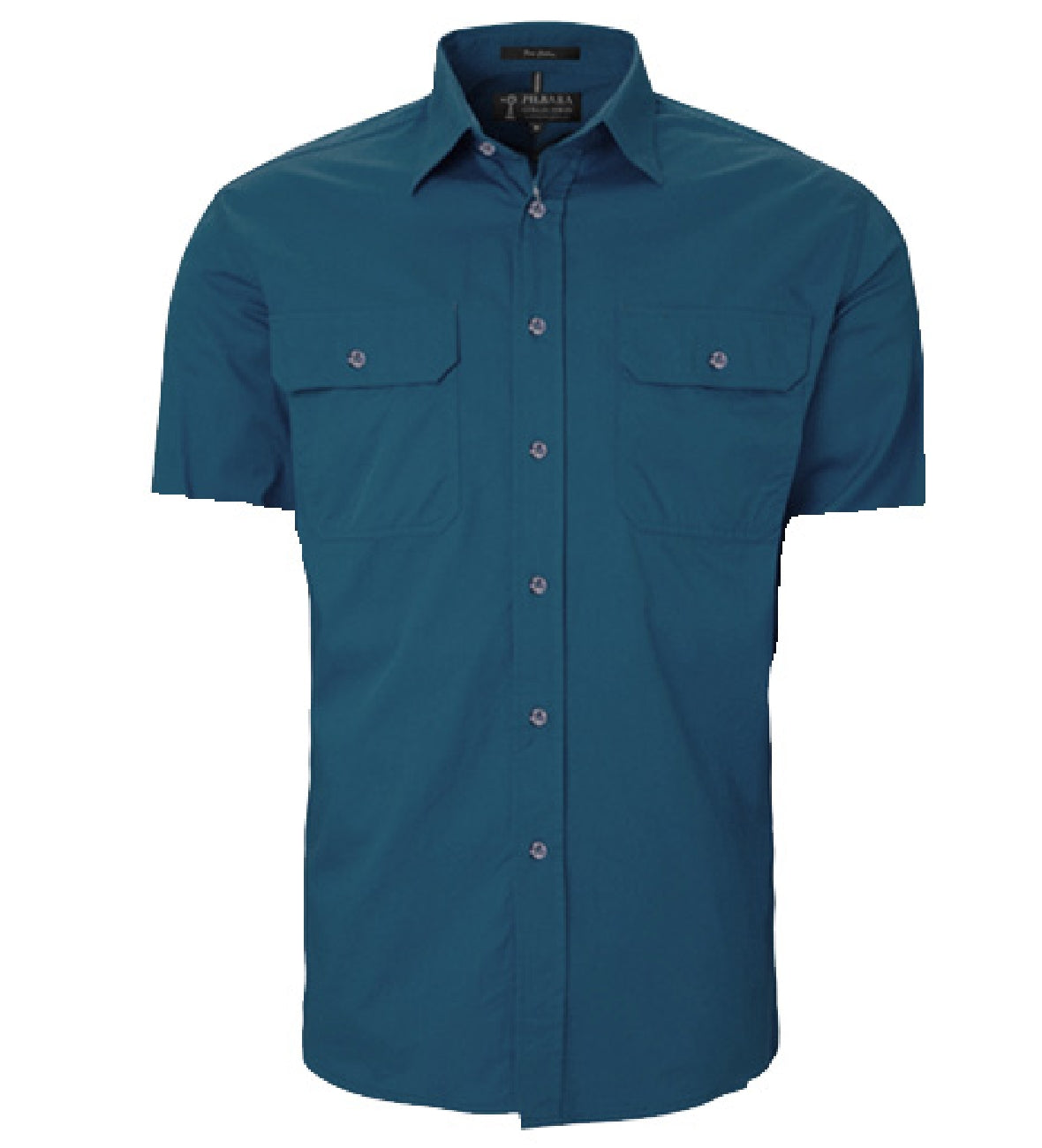 Mens Pilbara Open Front S/S Shirt