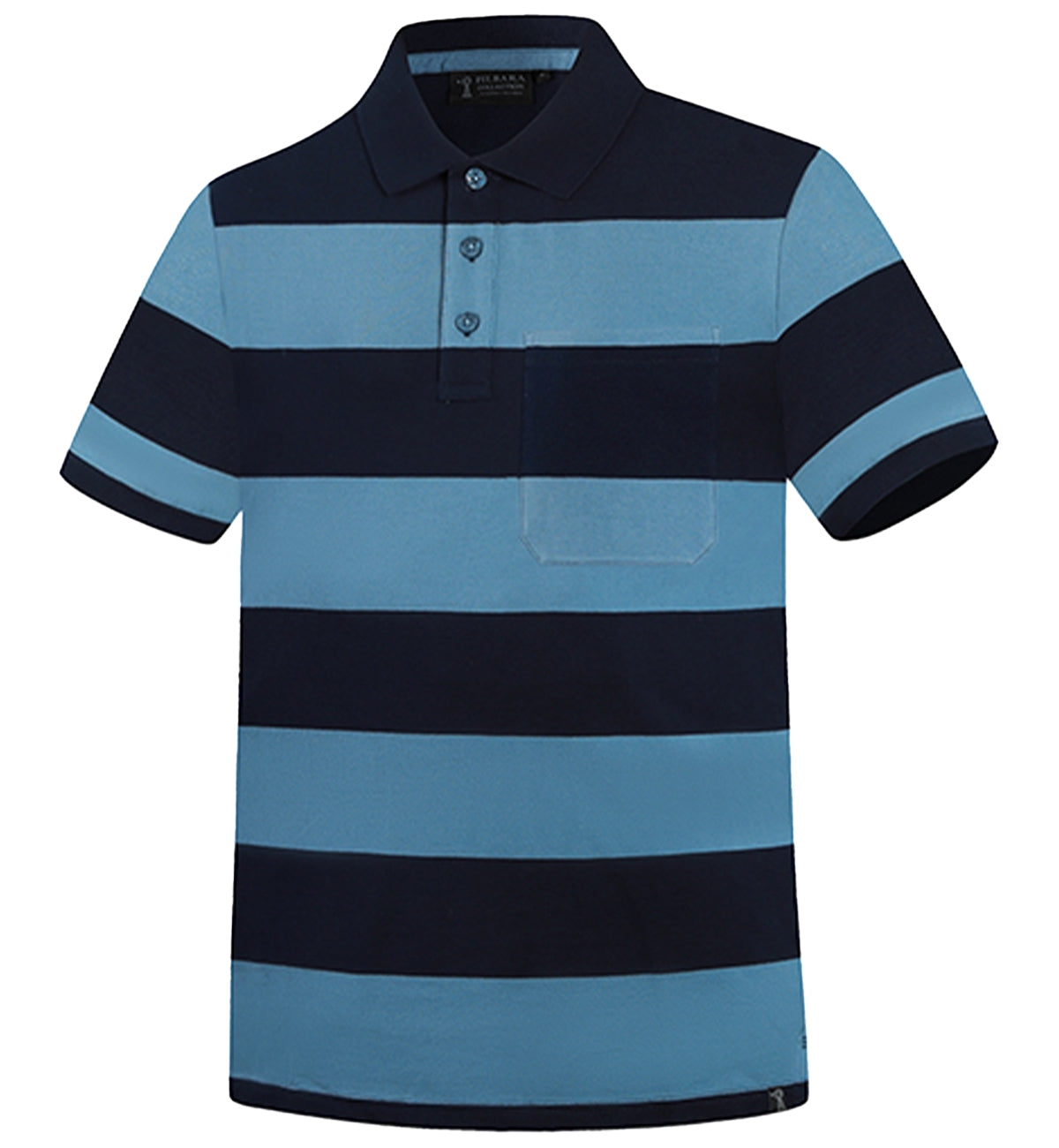 Pilbara Men's Y/D Striped Pocket Polo