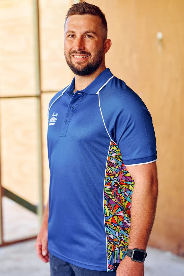 Unisex RPET Bonza Blue Polo