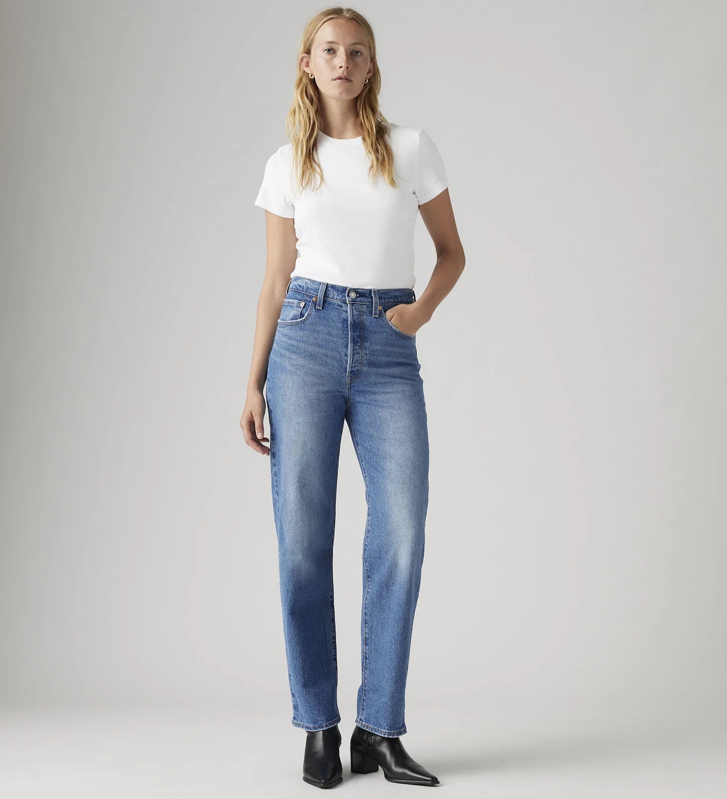 LEVIS Womens Ribcage Straight Ankle Jeans