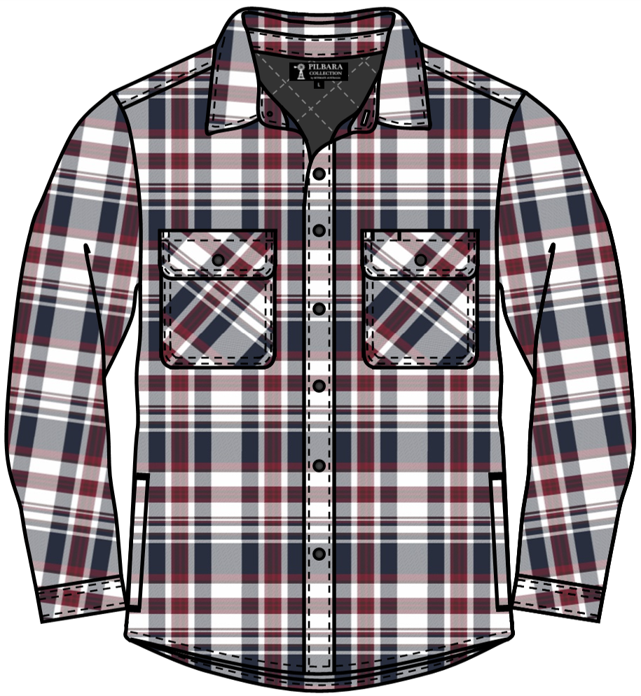 Pilbara Mens Quilted Flanelette Shirt