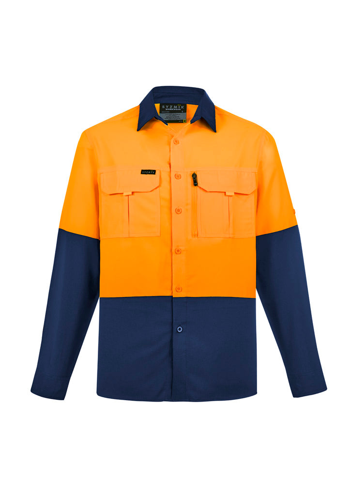 Syzmik - Mens Hi Vis Outdoor Long Sleeve Shirt
