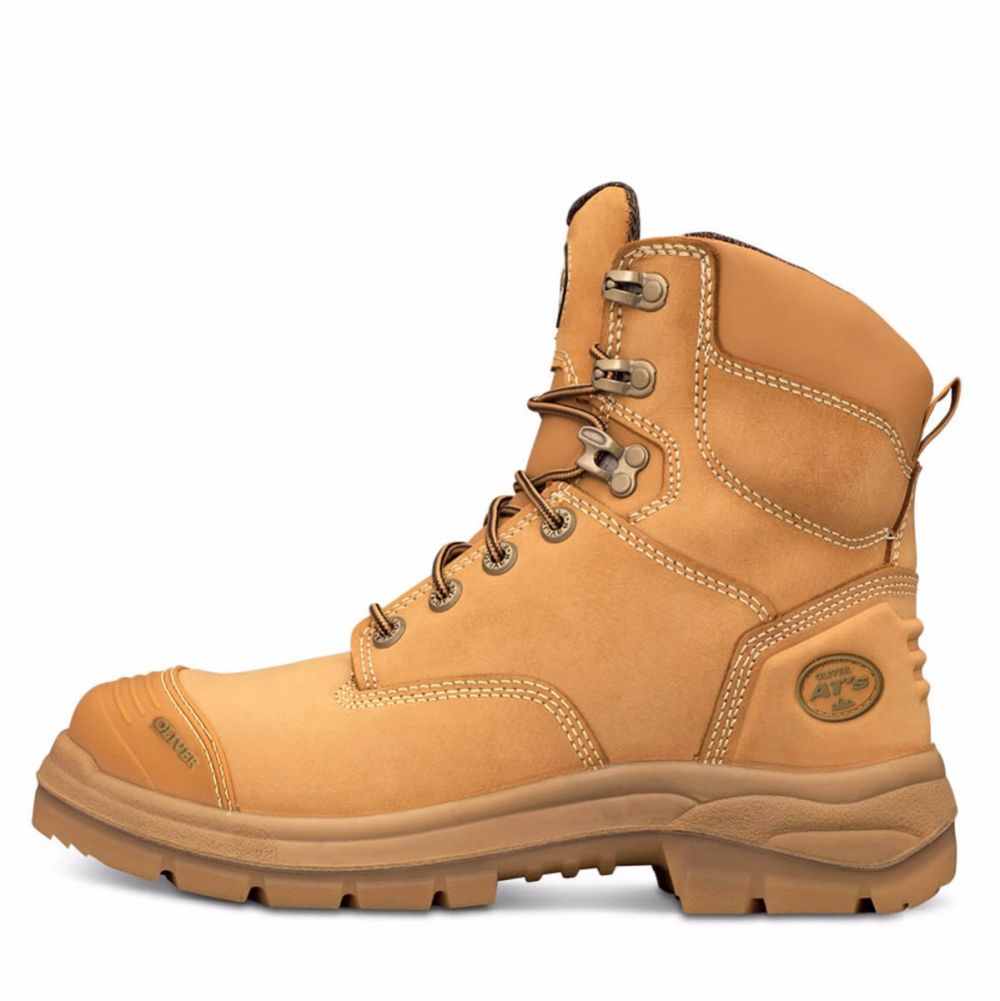 55332Z WHEAT LACE UP ZIP SIDE 6" BOOT