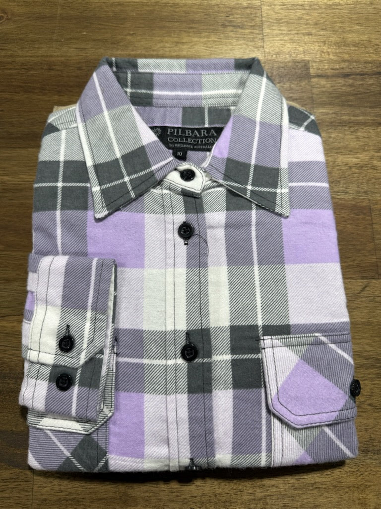 Flannelette Shirt Women's Open Front