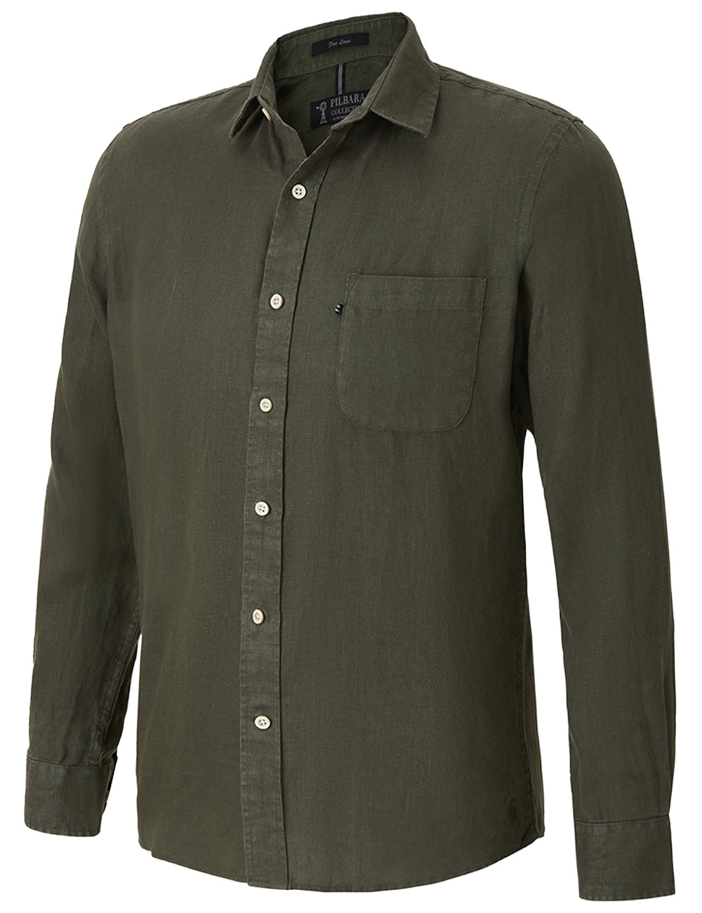 Pilbara Mens Linen L/S Shirt