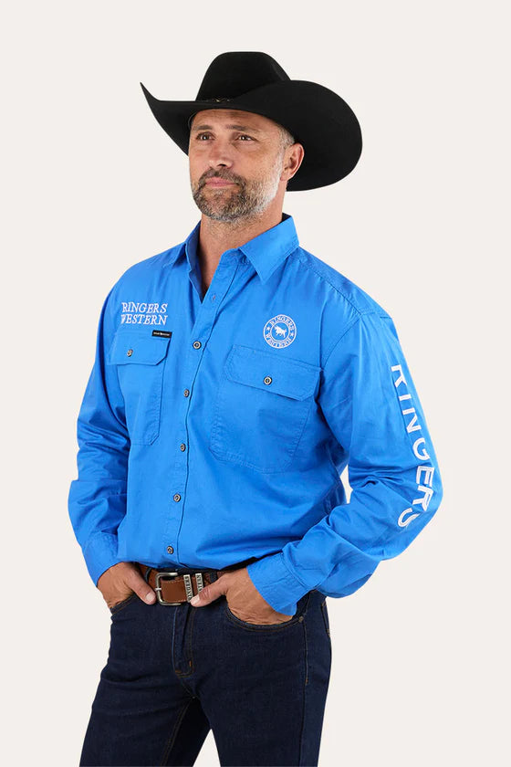 Hawkeye Mens Full Button Work Shirt