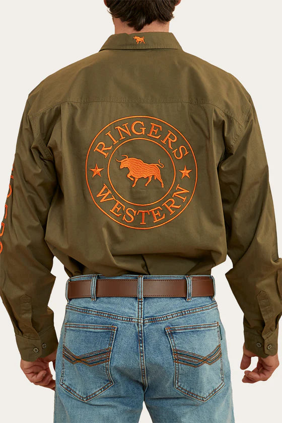 Hawkeye Mens Full Button Work Shirt