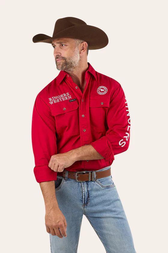 Hawkeye Mens Full Button Work Shirt