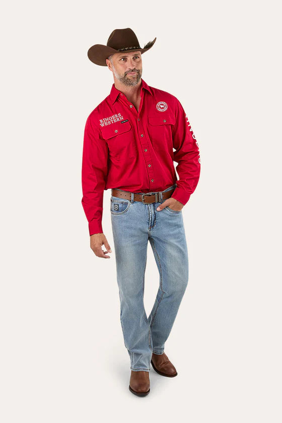 Hawkeye Mens Full Button Work Shirt