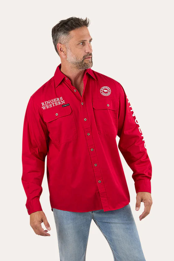 Hawkeye Mens Full Button Work Shirt