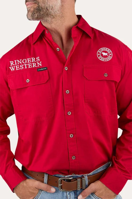 Hawkeye Mens Full Button Work Shirt