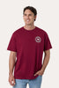 Burgundy with White Print