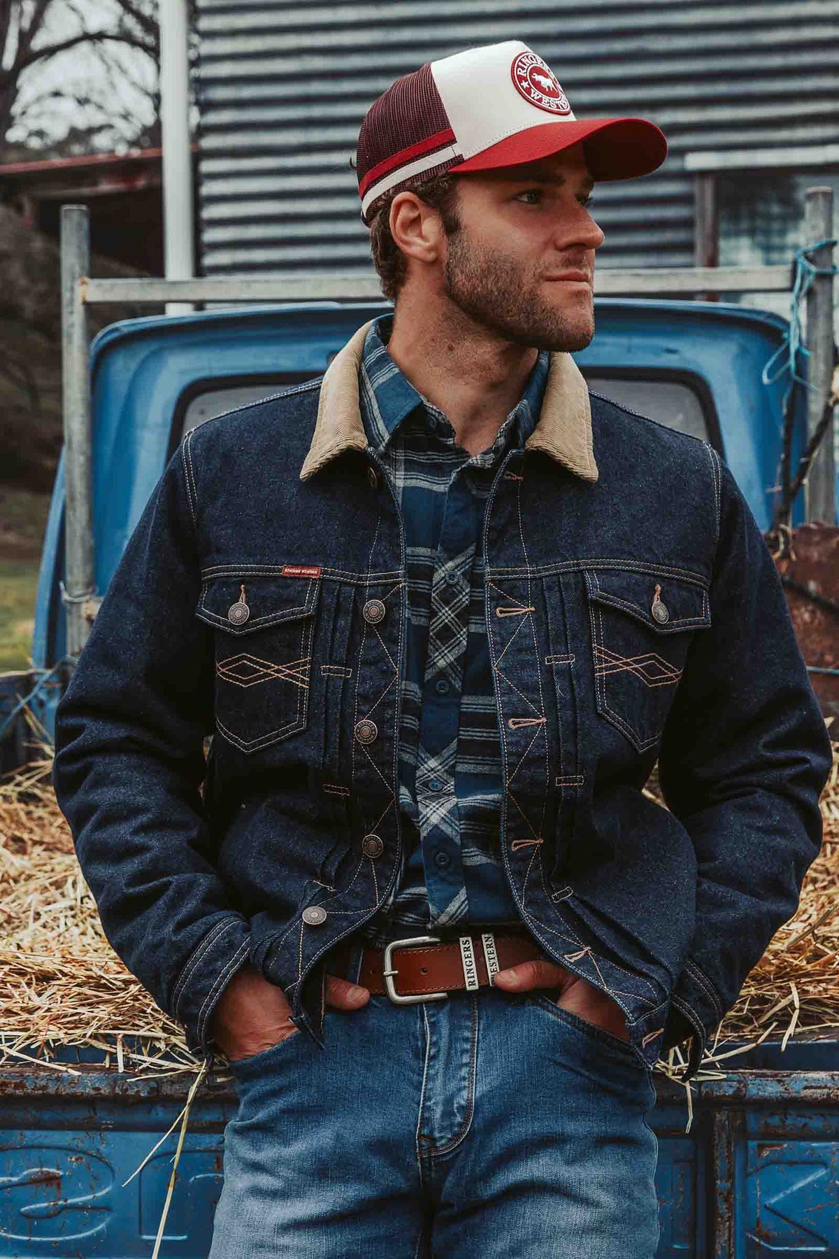 Devonport Mens Denim Trucker Jacket