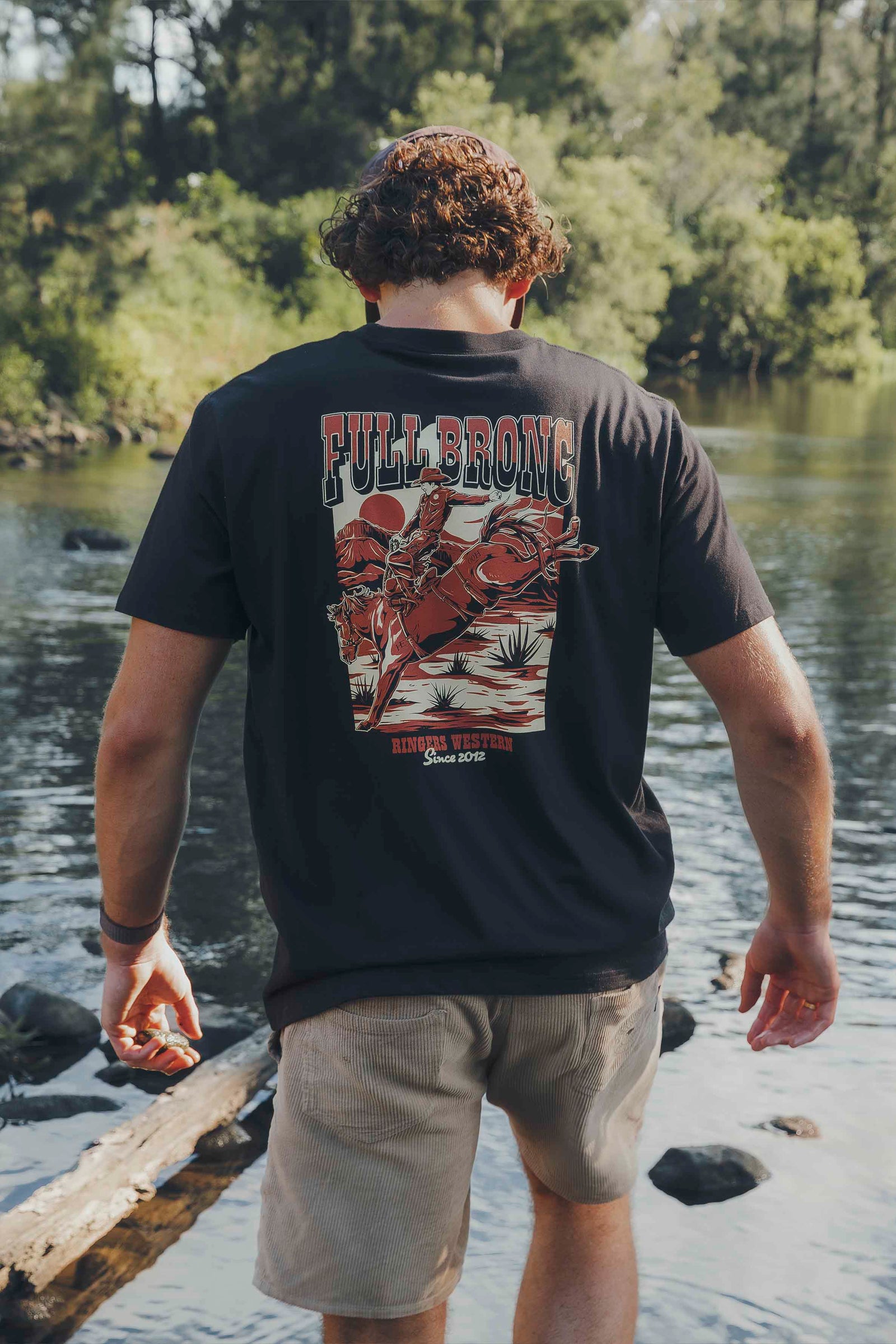 Full Bronc Mens Loose Fit T Shirt