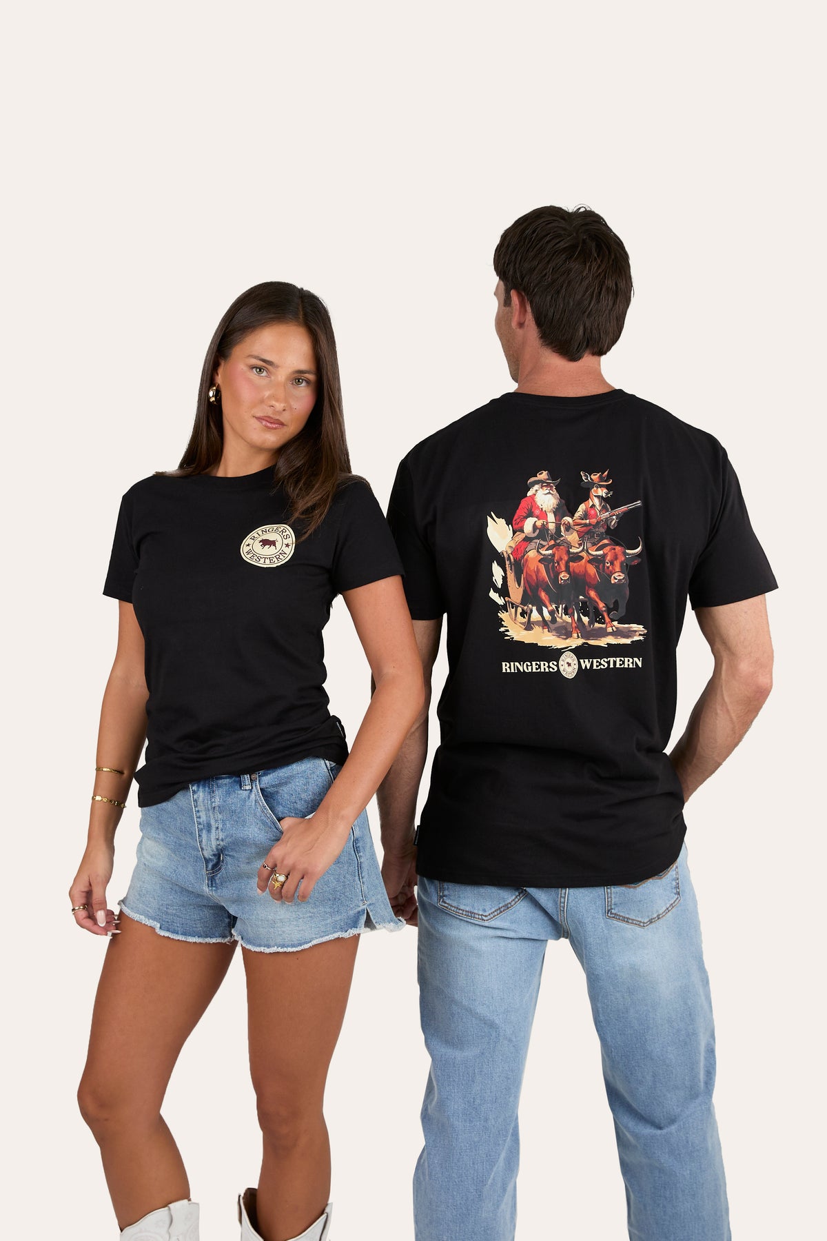 Ridin' Shotgun Christmas Shirt Mens
