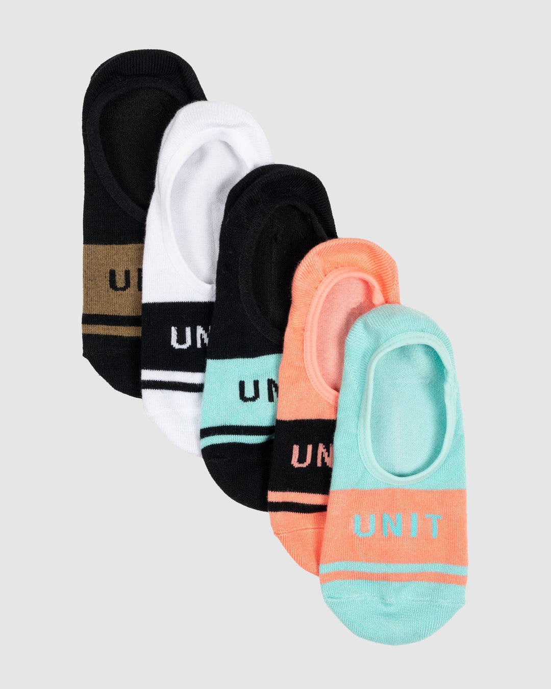 LADIES SOCKS - 5 PACK BAMBOO INVISIBLE - EQUIP