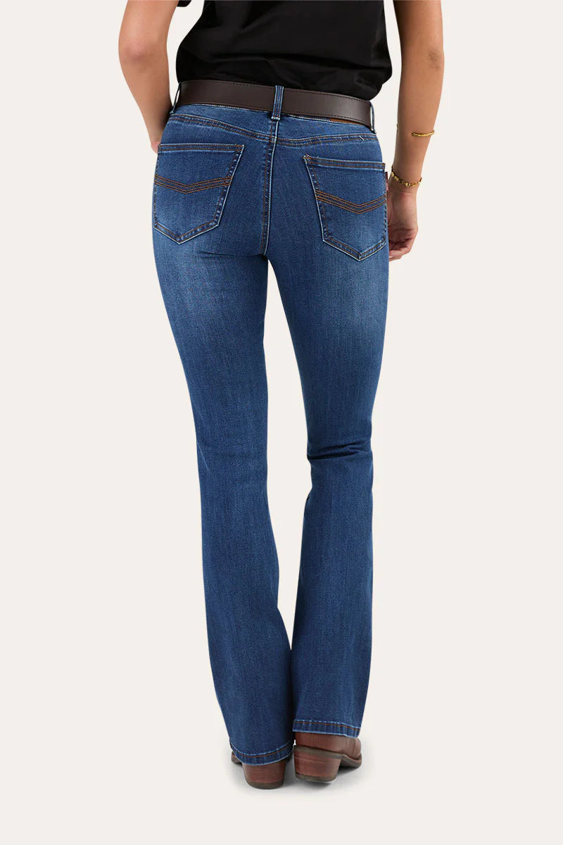 Katherine Womens Mid Rise Bootleg Jeans