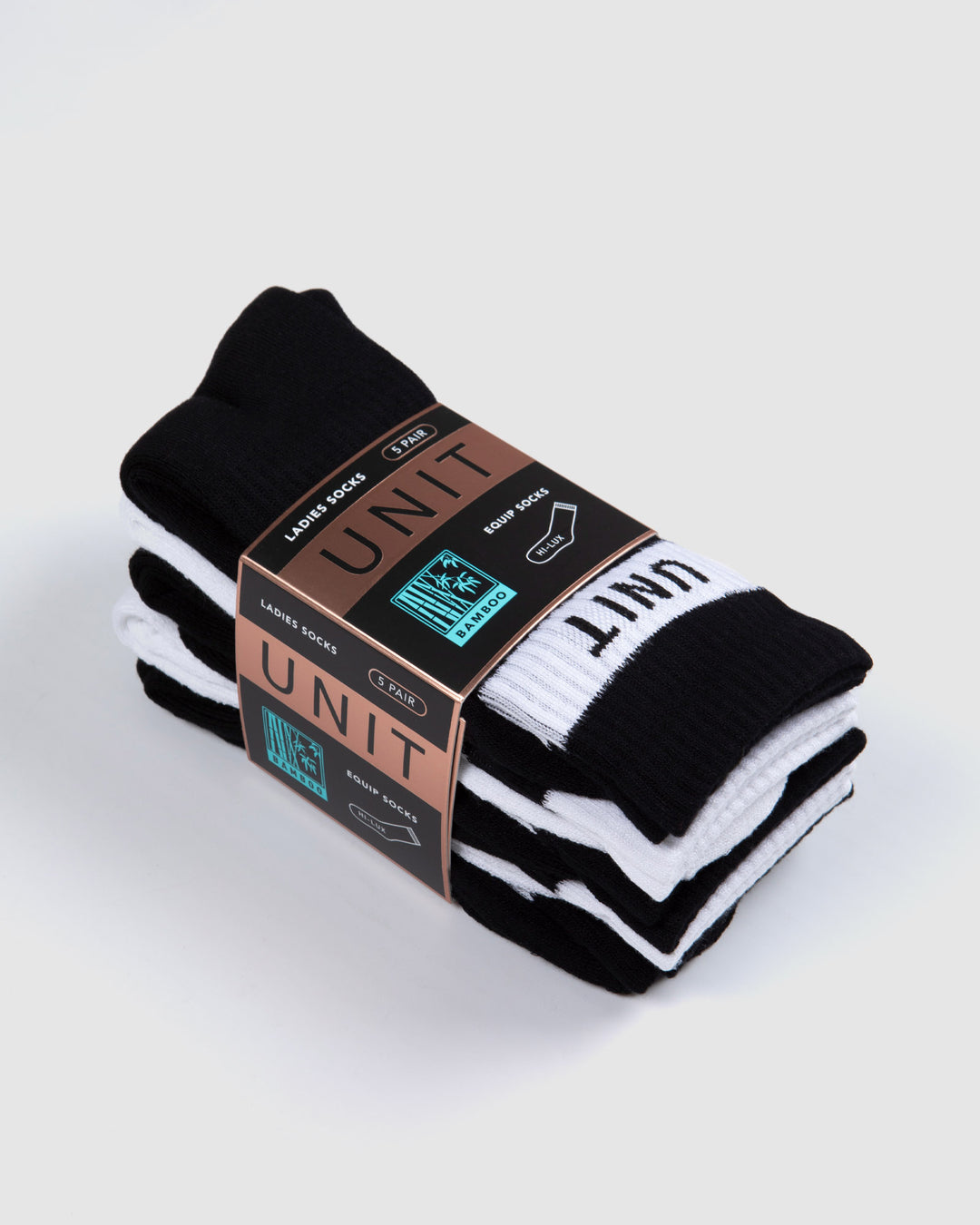LADIES SOCKS - 5 PACK BAMBOO HI-LUX - WANDER