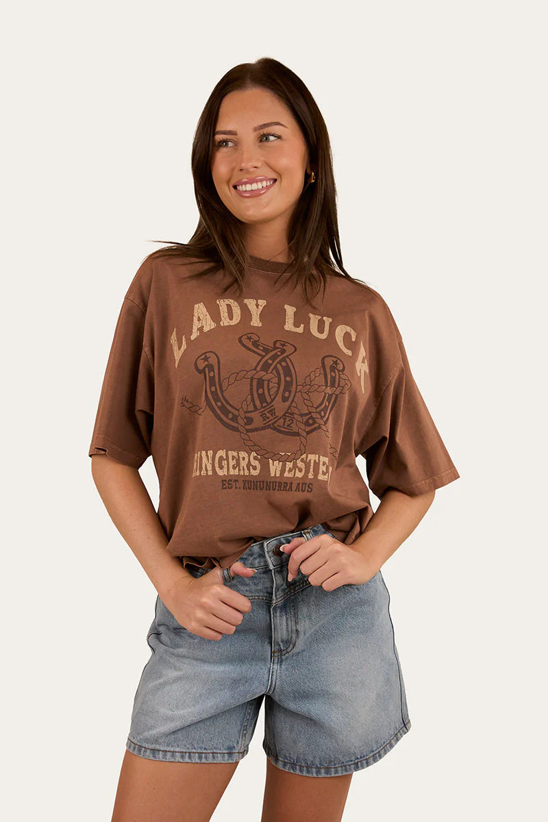 Lady Luck Womens Oversized T Shirt