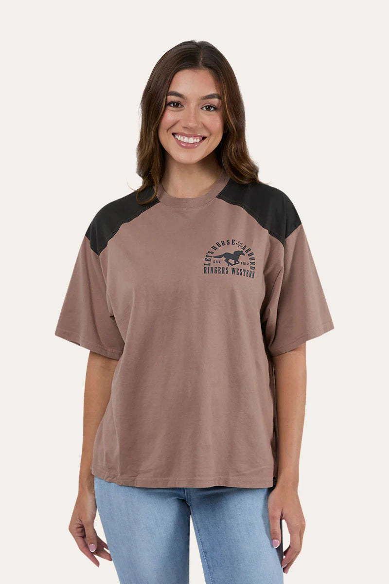 Lets Horse Around Womens Oversized T Shirt